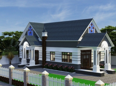 KIẾN TRÚC NHÀ BIỆT THỰ SÂN VƯỜN CỔ ĐIỂN